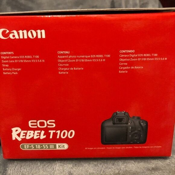 Canon EOS 3000D Rebel T100 Camera NWB.      CB - Picture 8 of 9